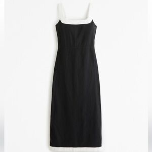 Abercrombie & Fitch Linen Blend Midi Dress
